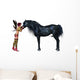 Black Unicorn Fairy Wall Decal