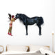 Black Unicorn Fairy Wall Decal