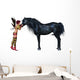 Black Unicorn Fairy Wall Decal