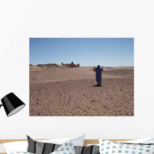 Man Walking in a Desert Wall Decal
