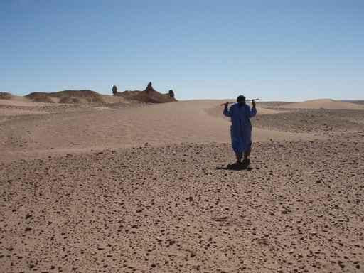 Man Walking in a Desert Wall Decal