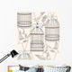 Seamless Pattern with Birdcages Wall Decal