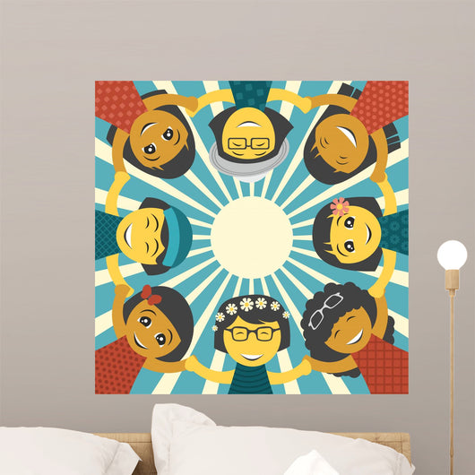 Children Friendship Wall Mural