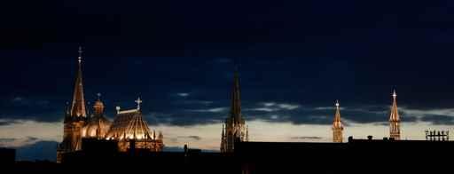 Roofs Aachen Evening Wall Decal