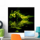 abstract colored smoke in a black background Wall Mural