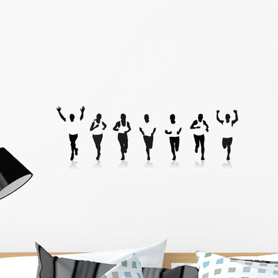 Runners Wall Stickers shown on a wall