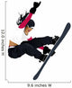 Women Snowboard Wall Decal