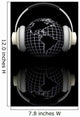 Render Globe with Headphones Wall Mural