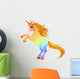 Rainbow colored unicorn Wall Decal