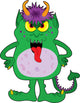 Little Green Monster Wall Decal
