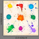 Set Colorful Paint Splats