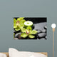 Burning Candle and Zen Stones Wall Mural