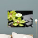 Burning Candle and Zen Stones Wall Mural