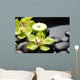 Burning Candle and Zen Stones Wall Mural