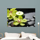 Burning Candle and Zen Stones Wall Mural