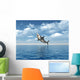 Great White Shark Jumping Wall Mural