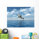 Great White Shark Jumping Wall Mural
