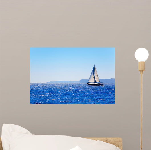 Blue Mediterranean Sailboat Sailing