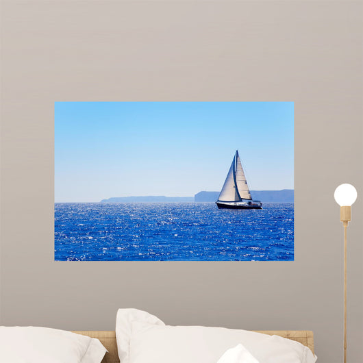 Blue Mediterranean Sailboat Sailing
