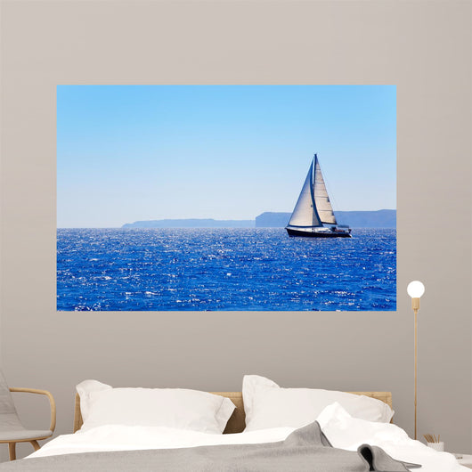 Blue Mediterranean Sailboat Sailing