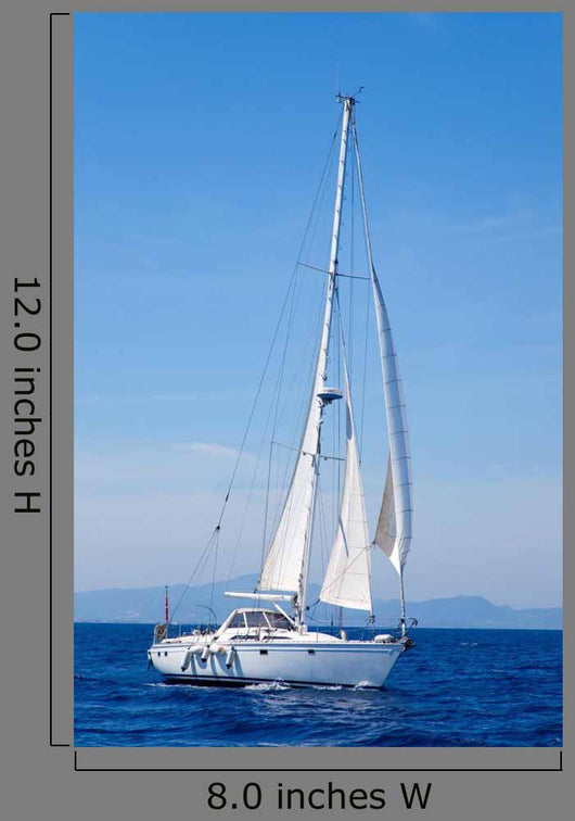 Blue Mediterranean Sailboat Sailing