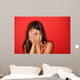 Playful Shy Woman Hiding