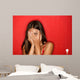 Playful Shy Woman Hiding