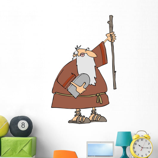 Moses with Ten Commandments Wall Mural