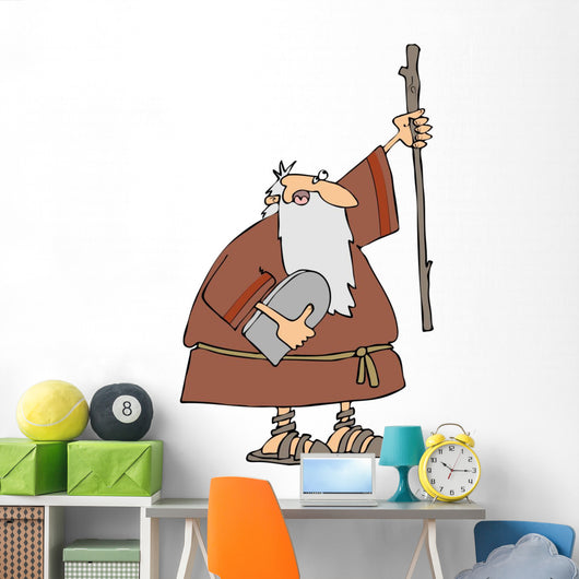 Moses with Ten Commandments Wall Mural