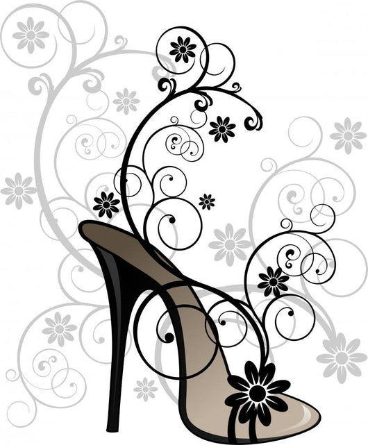 Stylized Black Sandal with