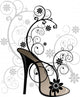 Stylized Black Sandal with