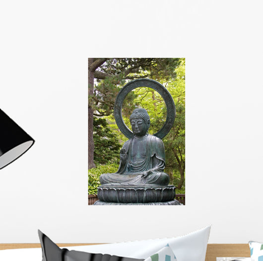A Japanese statue of the Seated Buddha. Wall Mural
