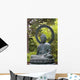 A Japanese statue of the Seated Buddha. Wall Mural