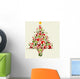 Plant ornamental christmas tree Wall Decal