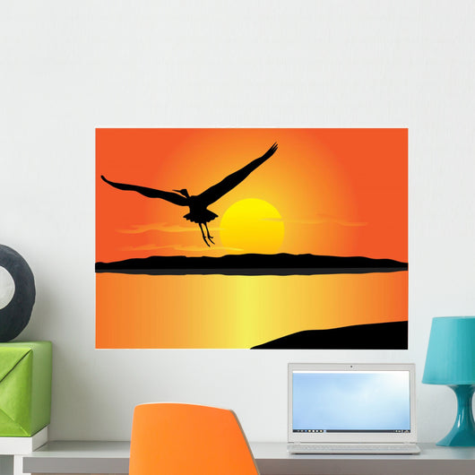 Vector Flying Bird Wall Mural