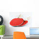 Table-tennis bats and ball Wall Decal