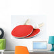 Table-tennis bats and ball Wall Decal
