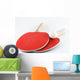 Table-tennis bats and ball Wall Decal