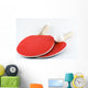 Table-tennis bats and ball Wall Decal