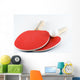 Table-tennis bats and ball Wall Decal