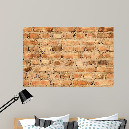 Old and Crumbling Brick Wall - Wall Decal