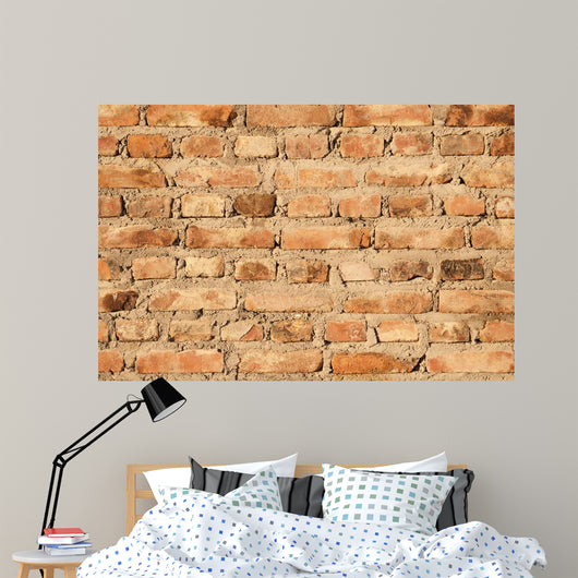 Old and Crumbling Brick Wall - Wall Decal