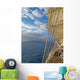 Tall ship under sails in the sea Wall Mural