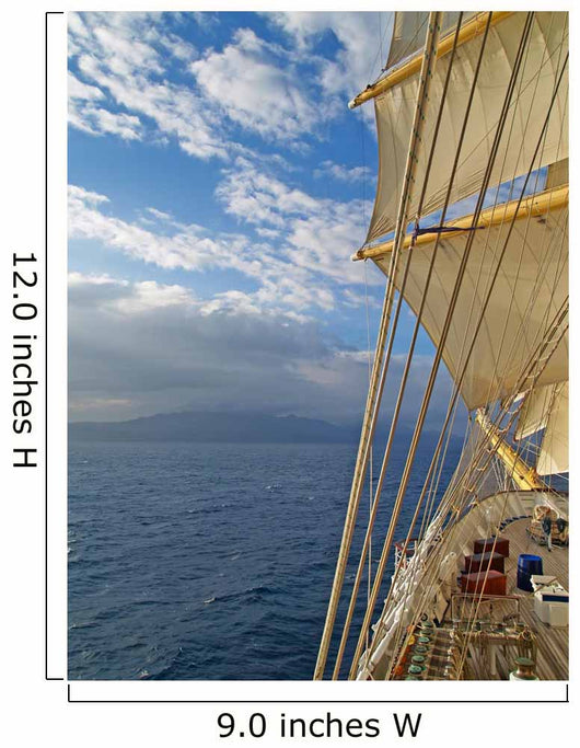 Tall ship under sails in the sea Wall Mural