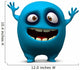 Happy blue monster Wall Decal