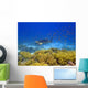 Underwater Landscape and Sea Turtle Wall Decal