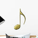 Golden Eighth Note Wall Decal