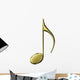 Golden Eighth Note Wall Decal