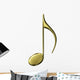 Golden Eighth Note Wall Decal