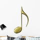 Golden Eighth Note Wall Decal